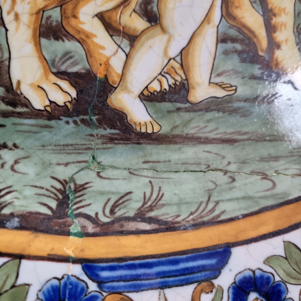 A massive 18th - 19th century majolica charger.  View IX