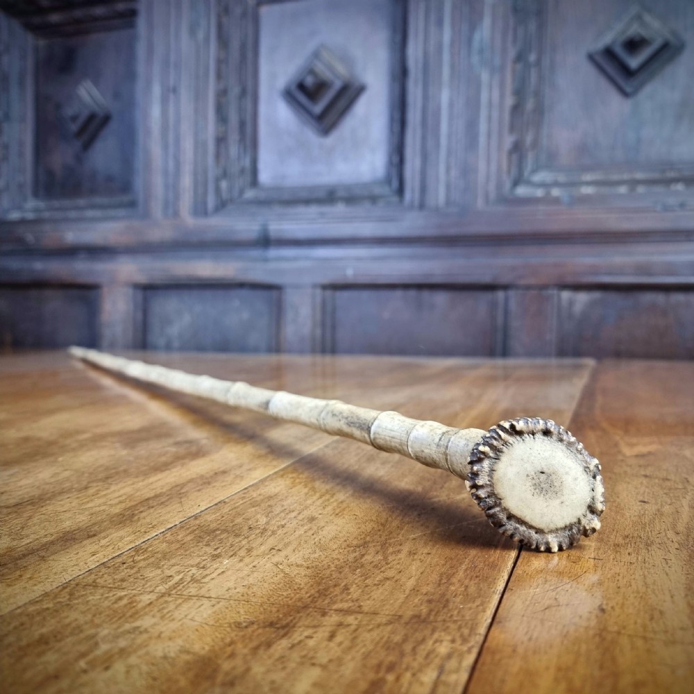 A 19th century bone walking cane.