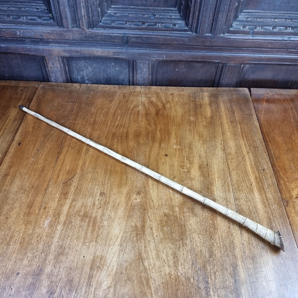 A 19th century bone walking cane. View II