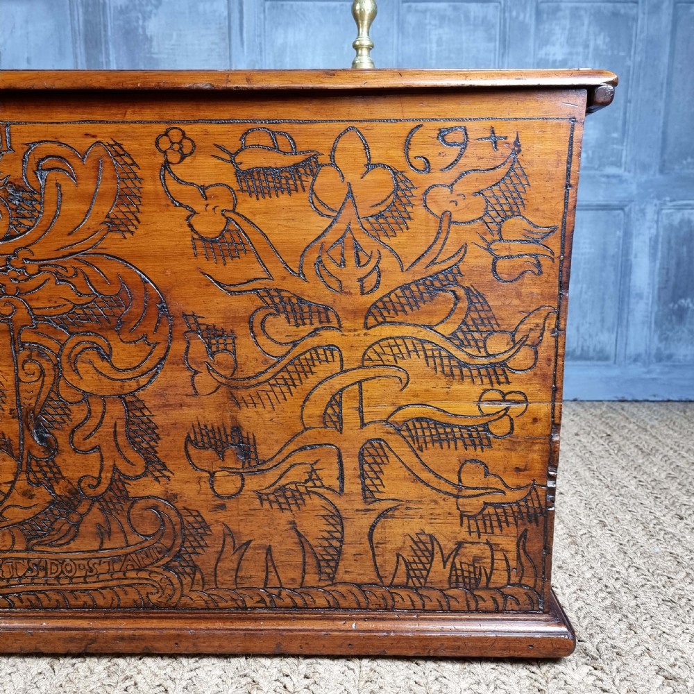 A 17th century English guild chest. View III