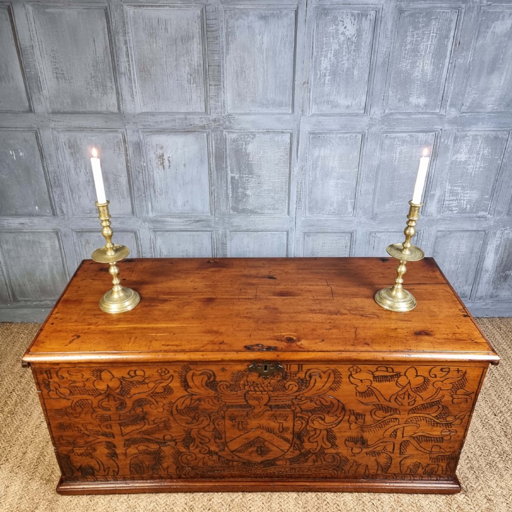 A 17th century English guild chest. View V