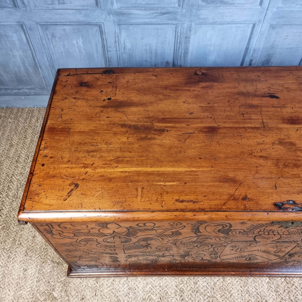 A 17th century English guild chest. View VI