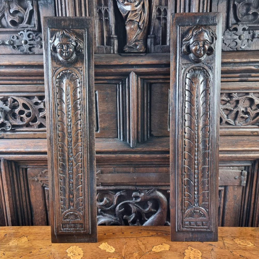 A pair of 17th century panels.