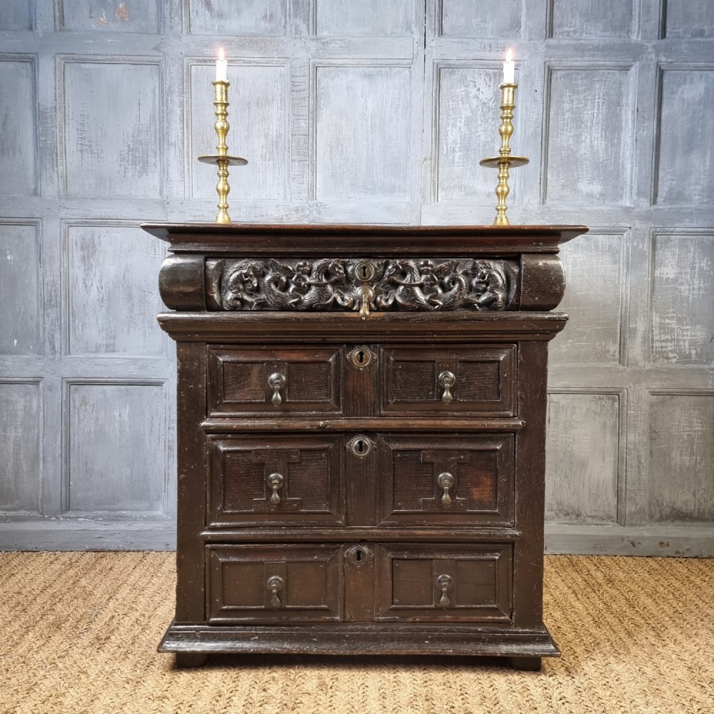A late 17th century Flemish chest of drawers.