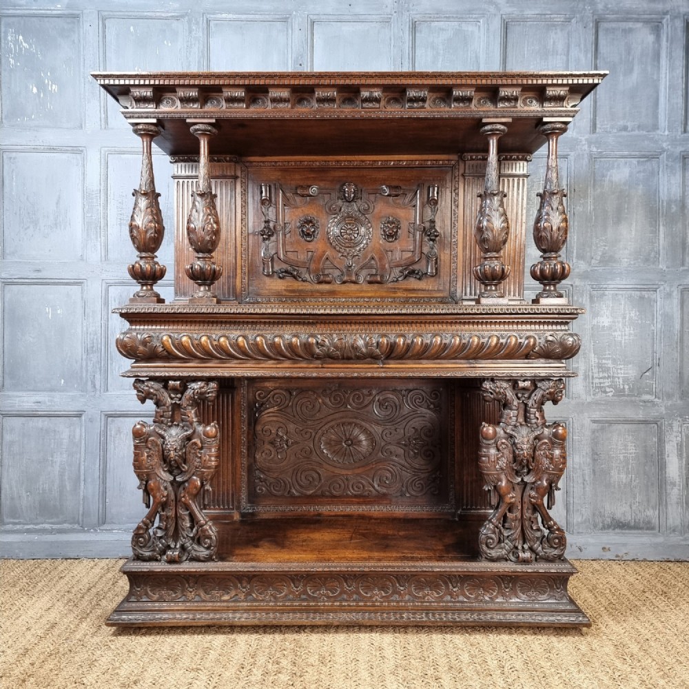 A 16th century style walnut buffet.