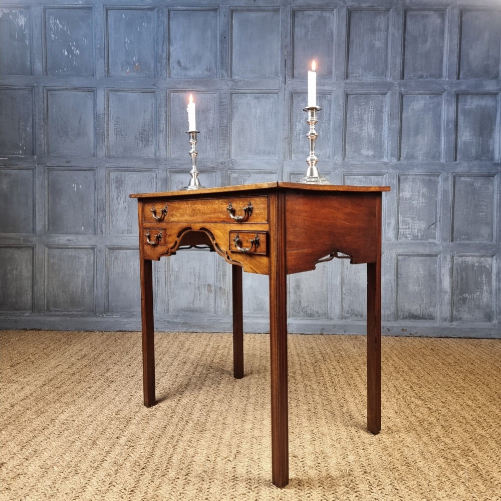 A George III mahogany side table.