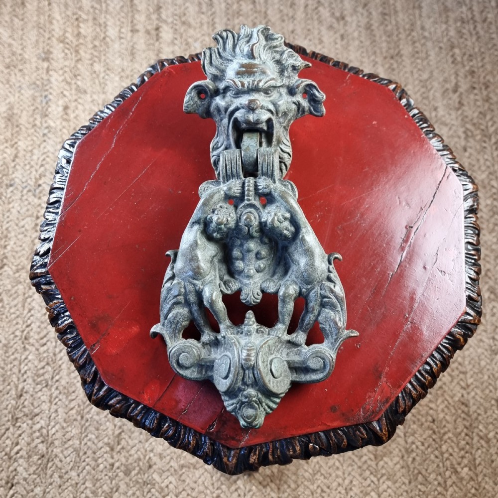 A large 19th century bronze door knocker. 