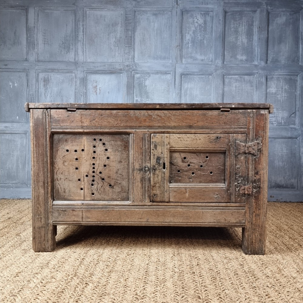 An unusual 17th century food cupboard.