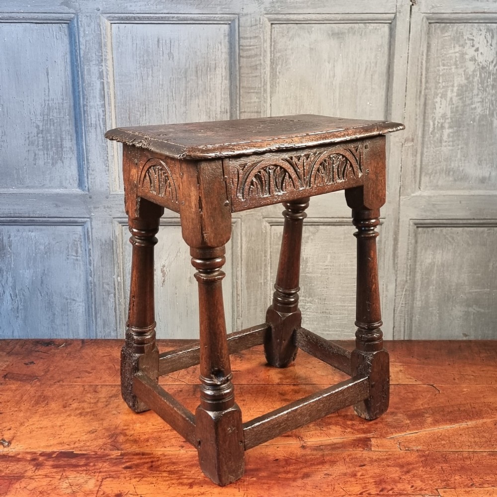 A 17th century Joint stool. 
