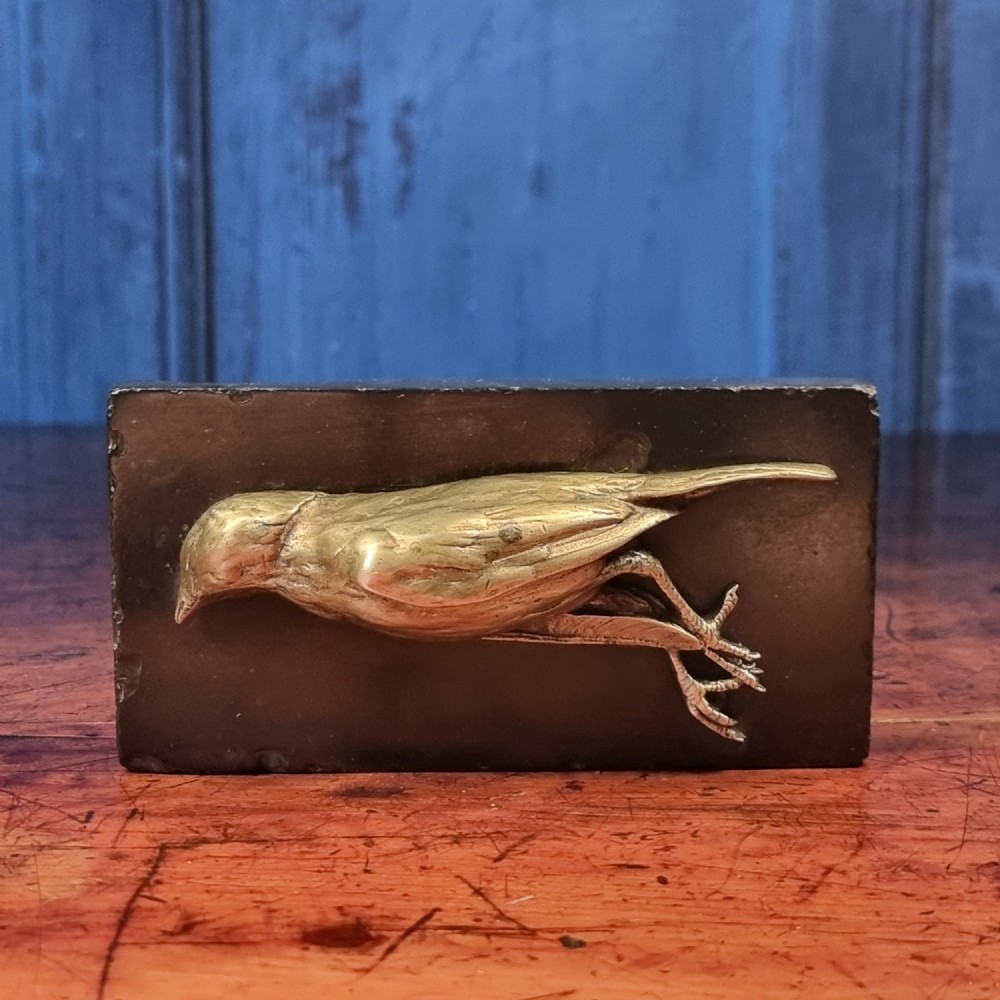 A 19th century bronze paperweight.