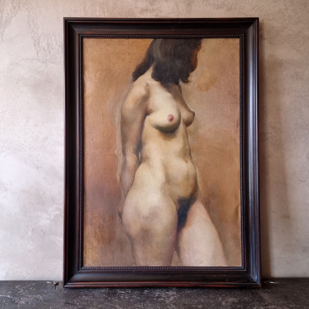 A 20th century nude oil painting.
