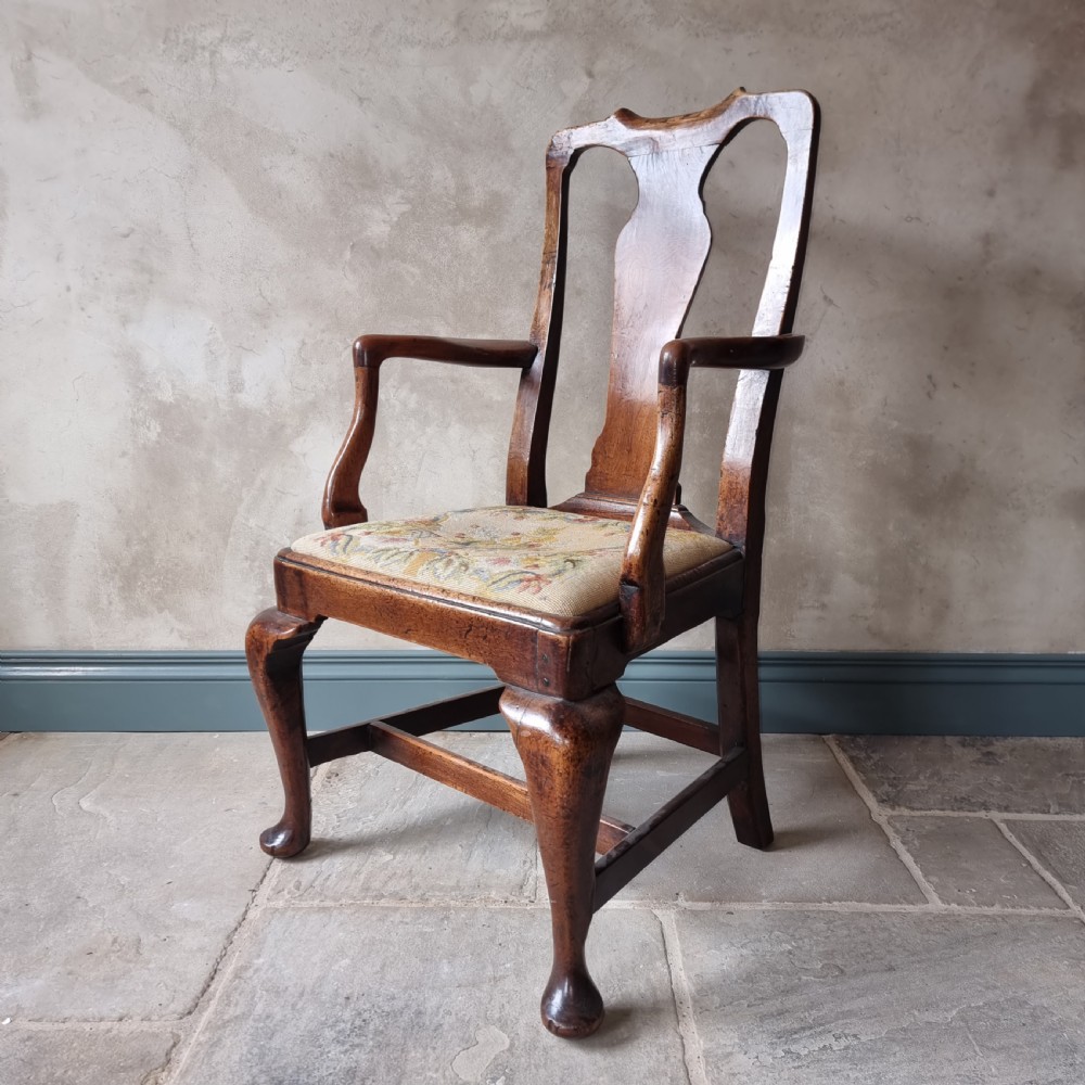 A fine 18th century walnut armchair.  View III