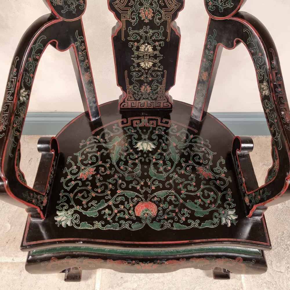 A pair of 20th century chinese armchairs.  View VII