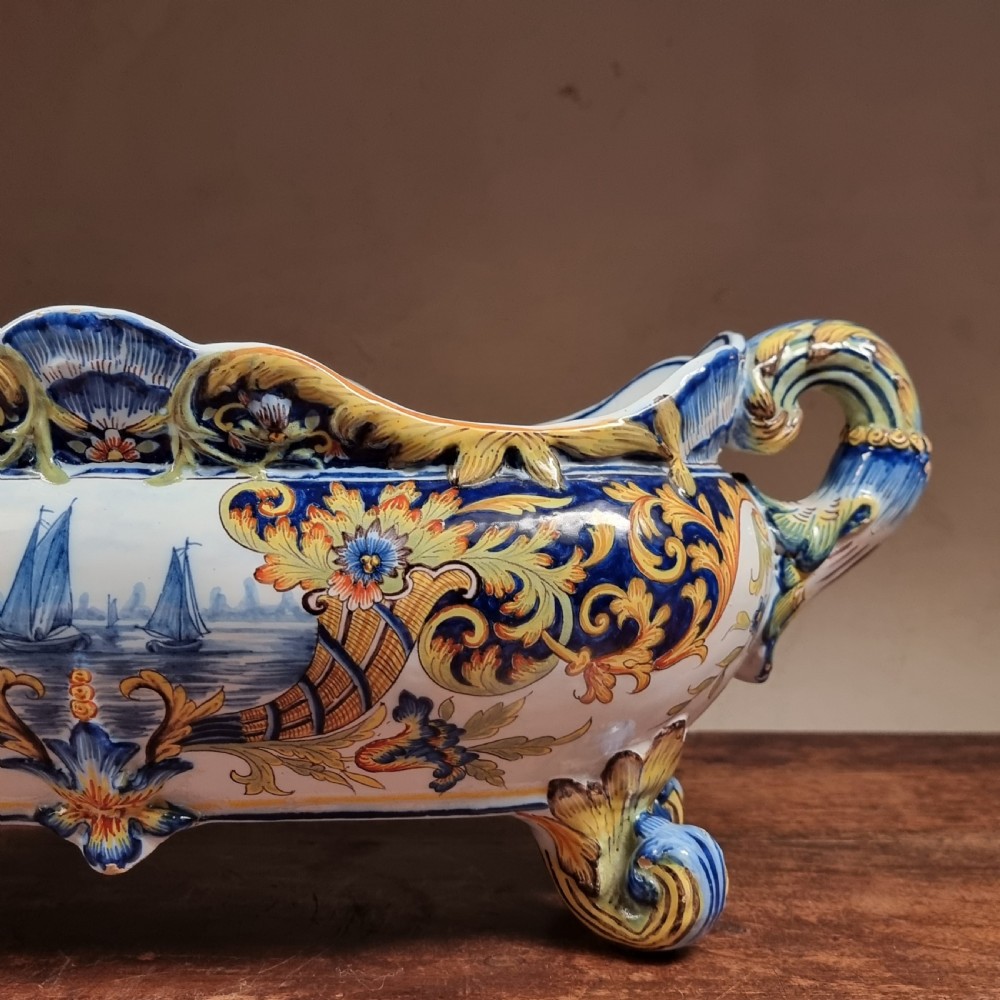 A large late 19thc majolica planter. View III