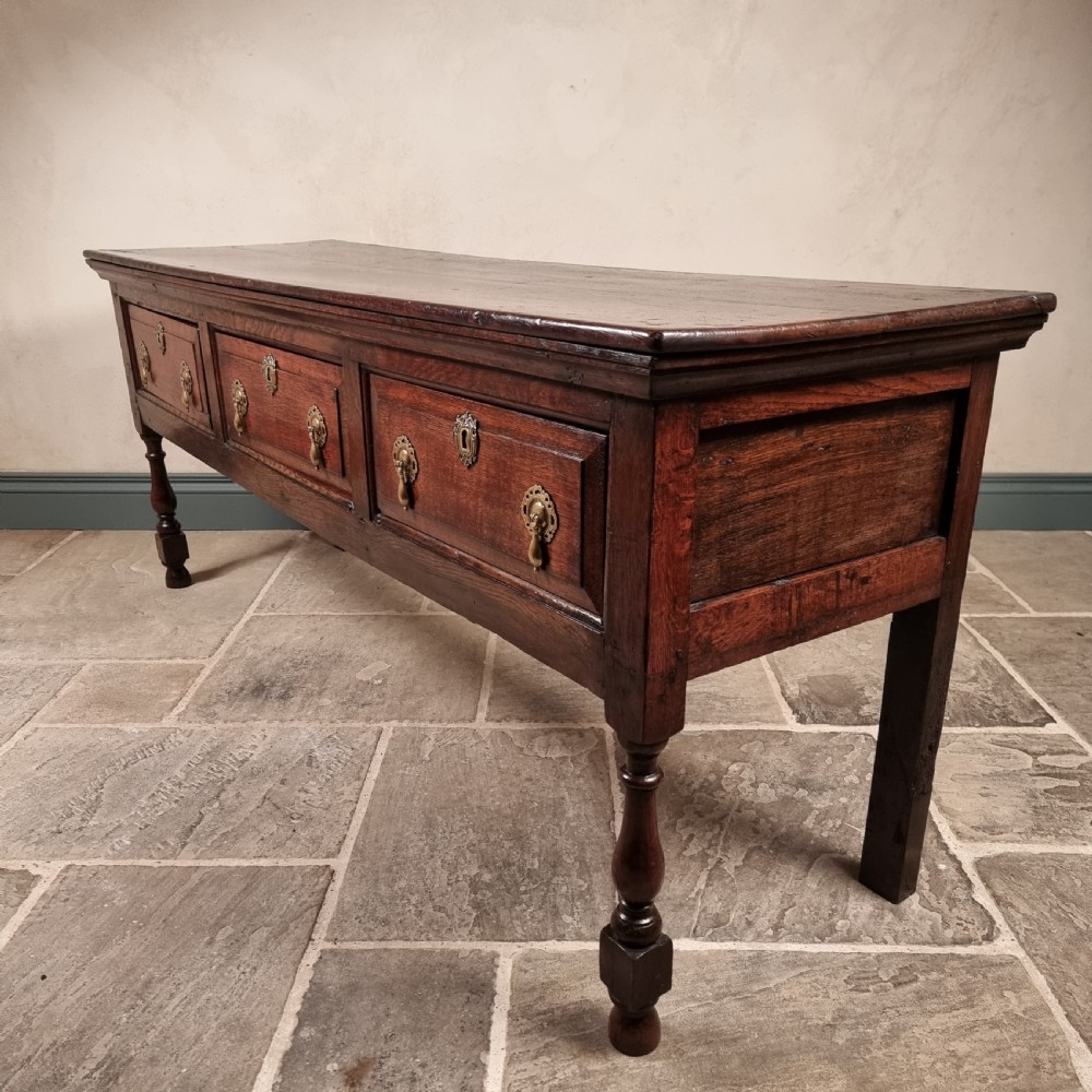 A late 17th century dresser base.  View VIII
