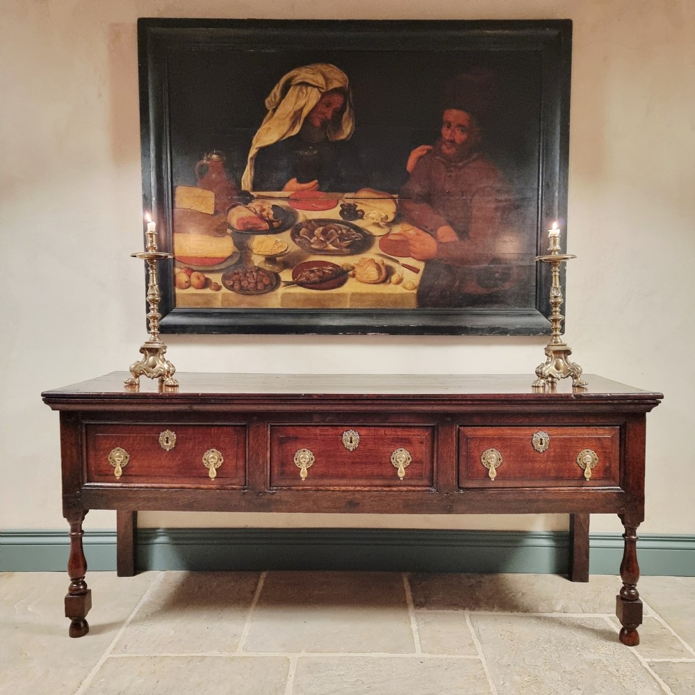 A late 17th century dresser base. 