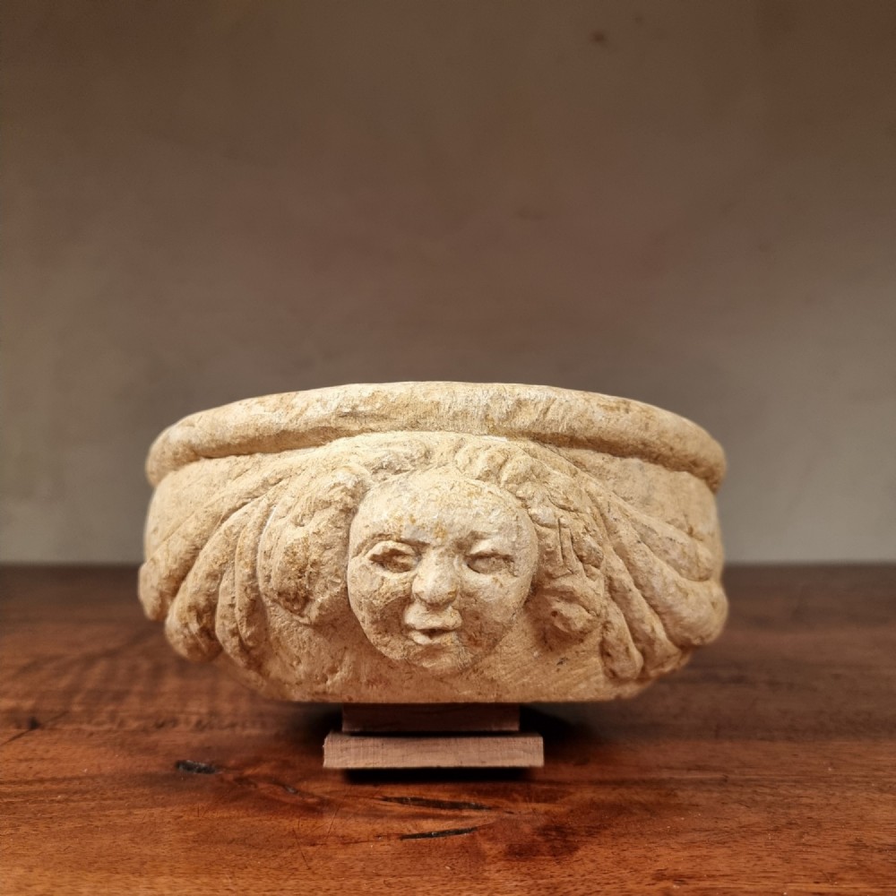 A 19th century marble bowl.