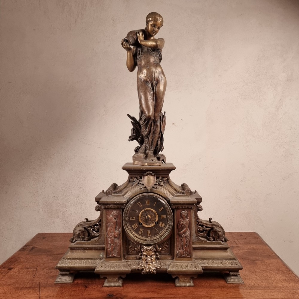 A large 19th century mantle clock. 