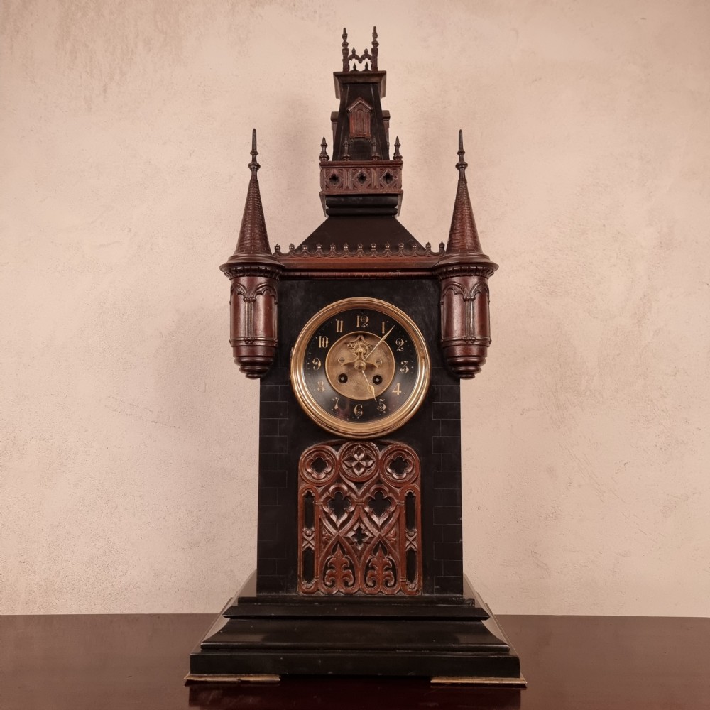 A large 19th century mantle clock. 