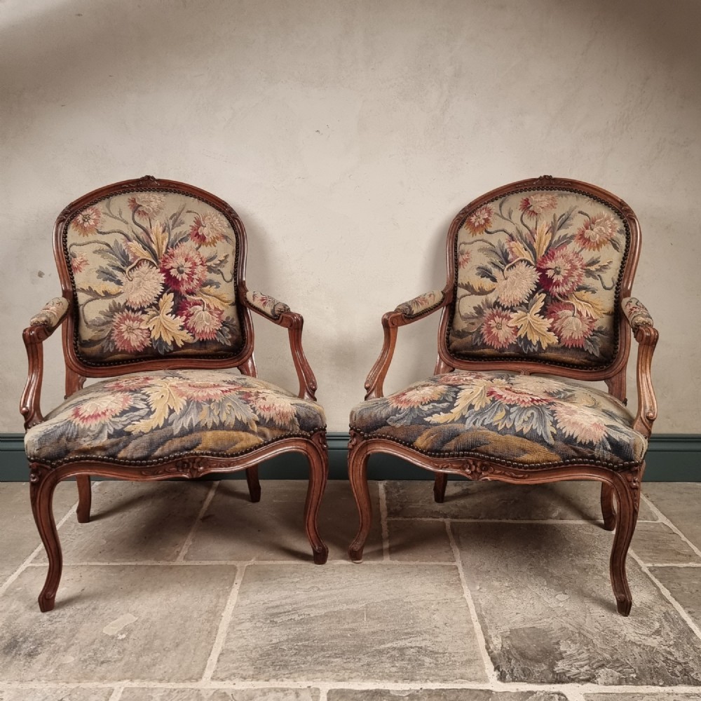 A pair of late 19th century armchairs. 