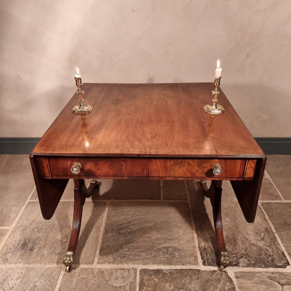 A fine regency sofa table.  View XIV