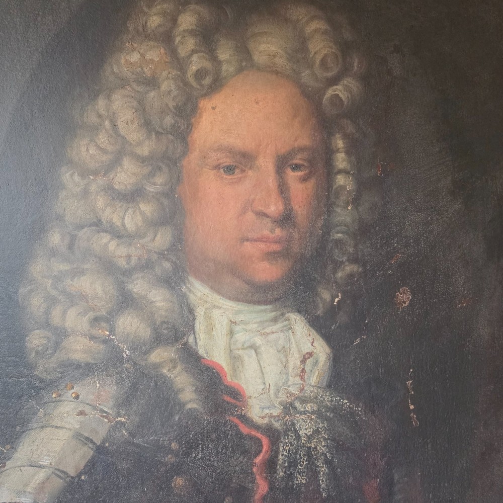 A large late 17th century portrait of a gentleman in armour. View IV
