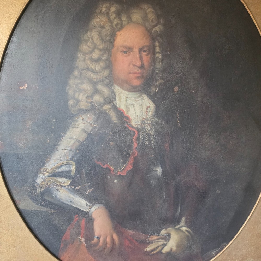 A large late 17th century portrait of a gentleman in armour. View VII