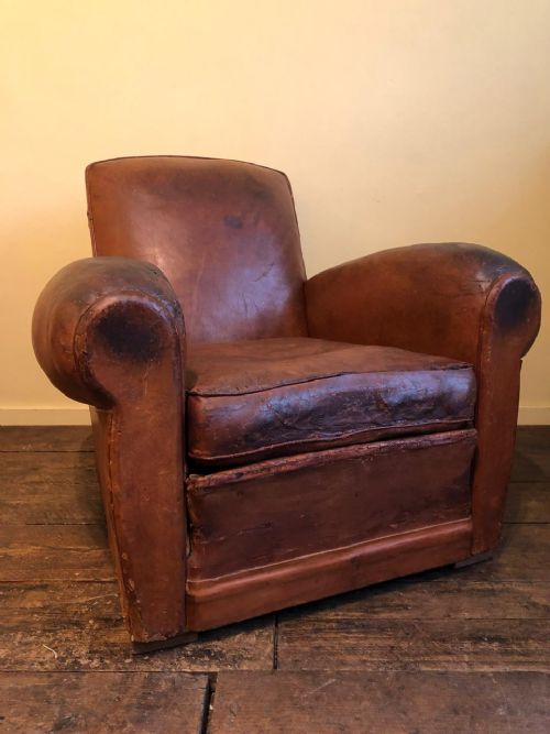 A French Leather Club Chair 