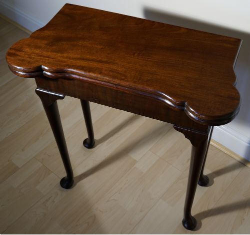 a fine george 11 mahogany card table - CATEGORY: ANTIQUE TABLES - DATED 