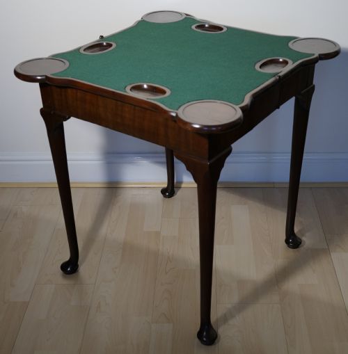 A FINE GEORGE 11 MAHOGANY CARD TABLE - ADDITIONAL PHOTO 2