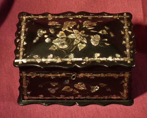 BLACK PAPIERMACHE CADDY - ADDITIONAL PHOTO 1