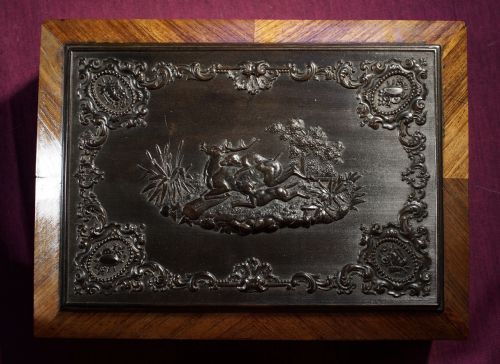 inlaid french box - CATEGORY: ANTIQUE BOXES - DATED 1870