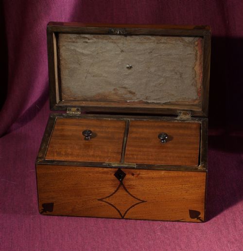 MAHOGANY TWO COMPARTMENT CADDY - ADDITIONAL PHOTO 1