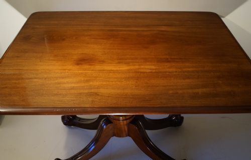 QUALITY MAHOGANY PEDESTAL SUPPORT PEMBROKE TABLE WITH FINE CLAW FEET CIRCA 1840 - ADDITIONAL PHOTO 2