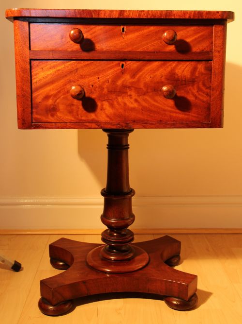 mahogany work table - CATEGORY: ANTIQUE FURNITURE - DATED 1800