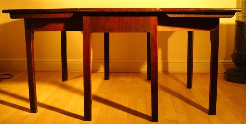 MAHOGANY EIGHT SEATER DROP LEAF COTTAGE DINING TABLE CIRCA 1790 - ADDITIONAL PHOTO 1