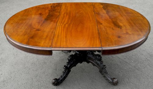 VICTORIAN 1860S EXTENDING MAHOGANY DINING TABLE - ADDITIONAL PHOTO 2