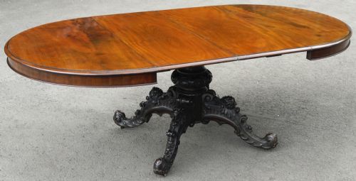 VICTORIAN 1860S EXTENDING MAHOGANY DINING TABLE - ADDITIONAL PHOTO 3