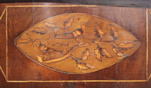 MAHOGANY BOW FRONTED INLAID CORNER CUPBOARD - ADDITIONAL PHOTO 1
