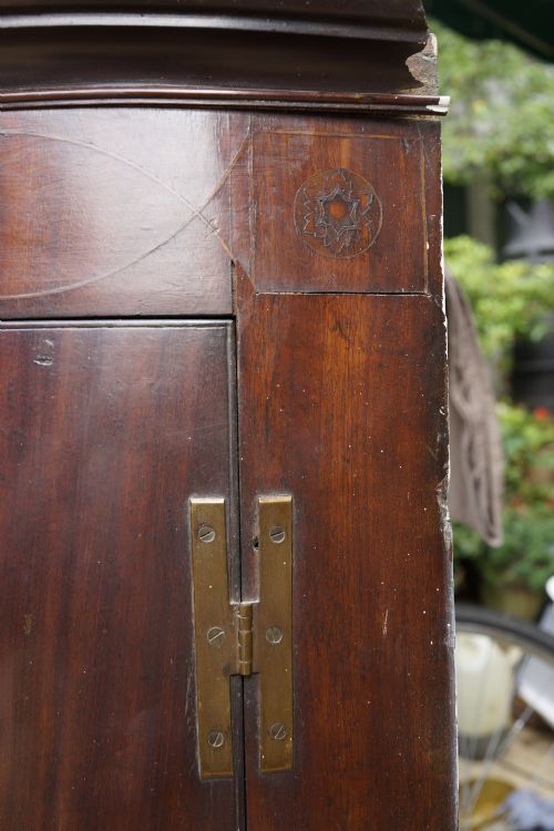 MAHOGANY BOW FRONTED INLAID CORNER CUPBOARD - ADDITIONAL PHOTO 3
