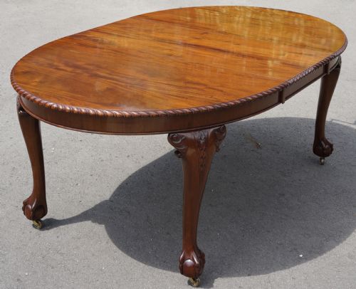 FINELY RESTORED 2 LEAF MAHOGANY EXTENDING 1920S - ADDITIONAL PHOTO 1