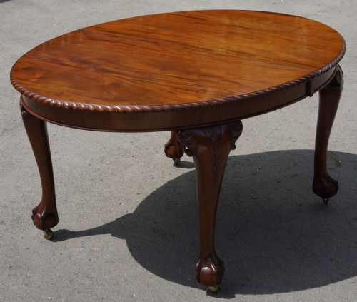 FINELY RESTORED 2 LEAF MAHOGANY EXTENDING 1920S - ADDITIONAL PHOTO 2