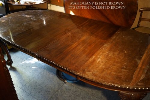 FINELY RESTORED 2 LEAF MAHOGANY EXTENDING 1920S - ADDITIONAL PHOTO 6