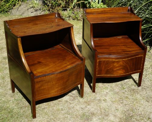 two mahogany lancashire commodes - CATEGORY: ANTIQUE CABINETS - DATED 1800