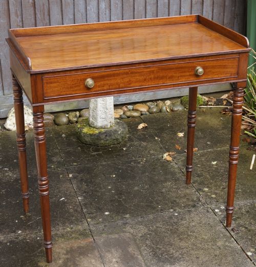 mahogany single drawer side table - CATEGORY: ANTIQUE TABLES - DATED 1800