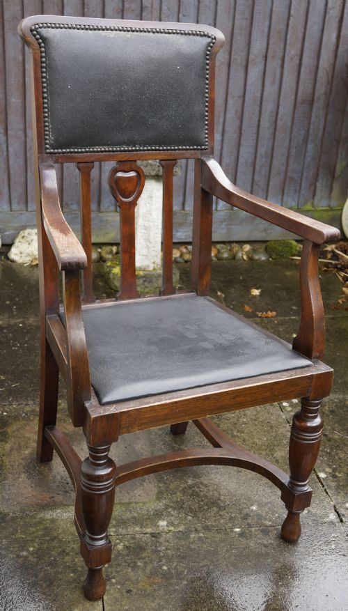solid walnut framed arm chair 1910s - CATEGORY: ANTIQUE CHAIRS - DATED 1910