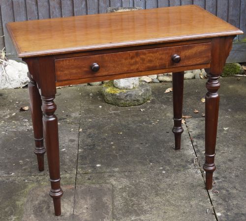 HEALS MAHOGANY SINGLE DRAWER SIDE TABLE 1880S - ADDITIONAL PHOTO 1