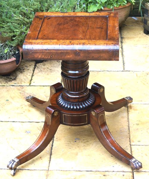 GOOD REGENCY ROSEWOOD TABLE WITH BRASS INLAY CIRCA 1820S - ADDITIONAL PHOTO 2