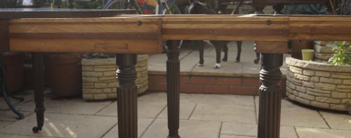 MAHOGANY EXTENDING DINING TABLE 1820S NEEDS LEAFS - ADDITIONAL PHOTO 5