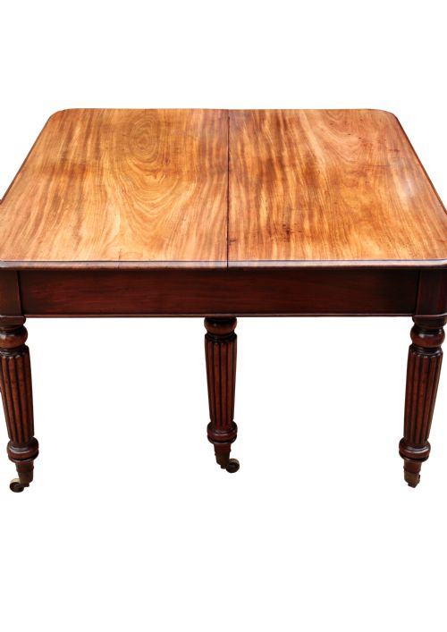 1830S WONDERFUL GAMUT OF COLOUR FOUR LEAF EXTENDING MAHOGANY DINING TABLE RETAINING FINE ORIGINAL - ADDITIONAL PHOTO 1